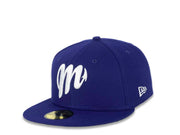 Diablos Rojos del México New Era Mexican Baseball League LMB 59FIFTY 5950 Fitted Cap Hat Royal Blue Crown/Visor White Logo